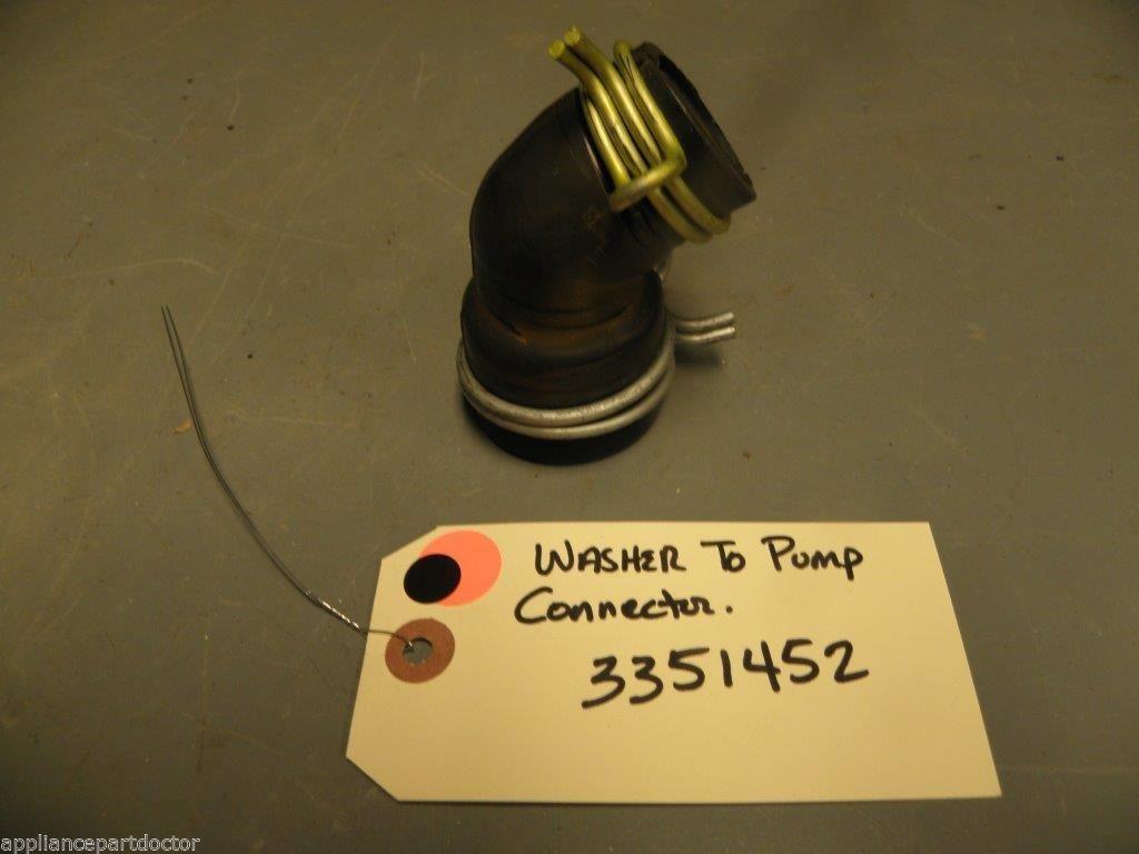 Whirlpool WASHER 3351452 Washer To Pump Connector used Whirlpool WASHER 3351452 Washer To Pump Connector used